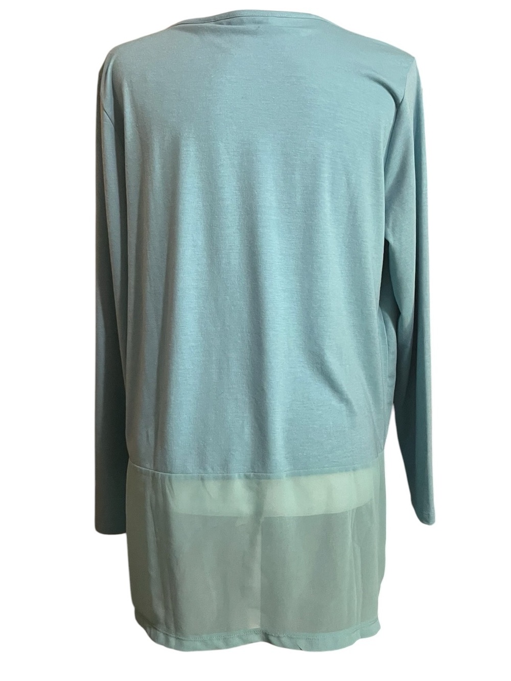 Soft Surroundings Seafoam Long Sleeve Scoop Neck Top - Picture 6 of 13